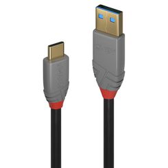 1.5M USB 3.1 TYPE A TO C CABLE  5A PD  ANTHRA LINE