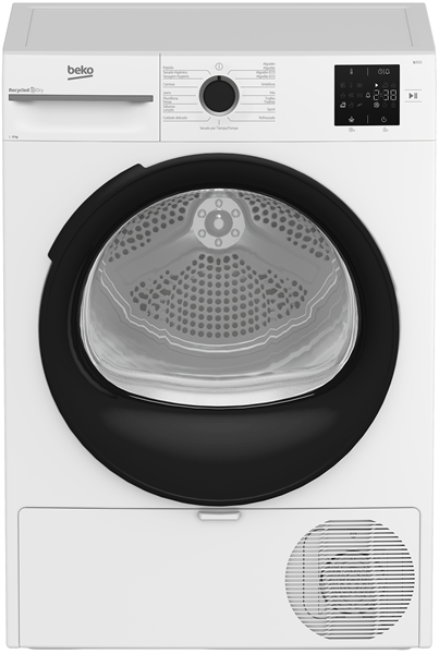SECADORA CON BOMBA DE CALOR BEKO BM3T38230WB 8 KG D BLANCO