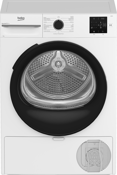 SECADORA CON BOMBA DE CALOR BEKO BM3T39220WB 9 KG E BLANCO