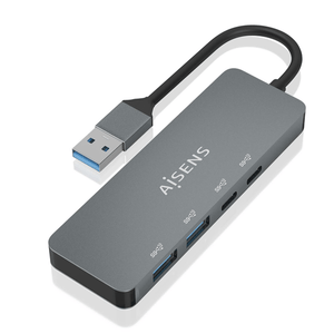 AISENS-Hub-USB-3-2-Gen2-10G-USB-A--USB-A-M-2xUSB-C-H-2xUSB-A-H--Gris--15cm