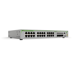 24 x 10/100/1000T ports and 4 x SFP uplink slots (100/1000X SFP)  Fixed one AC power supply  EU Power Cord