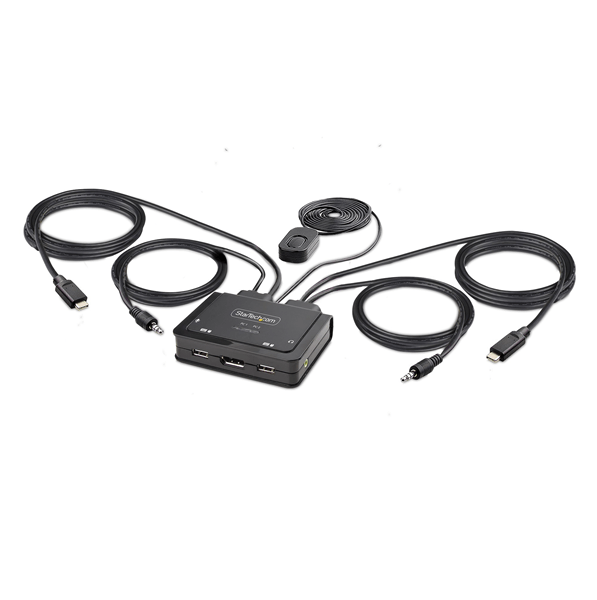 2-Port USB-C Cable KVM Switch 4K 60Hz