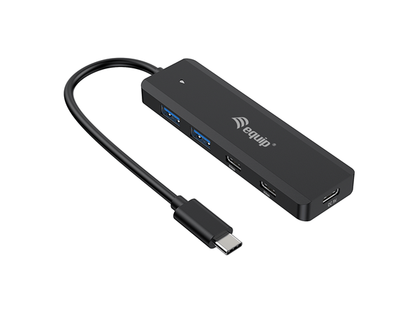 HUB USB-C EQUIP LIFE 128964 4 PUERTOS 2xUSB-A 3.0 2xUSB-C 3.2 COMPATIBLE CON THUNDERBOLT 3/4 1xUSB-C