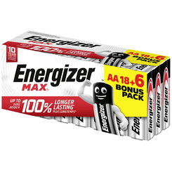 CAJA 18+6 PILAS ALKALINAS MAX TIPO LR6 (AA) ENERGIZER E303513106