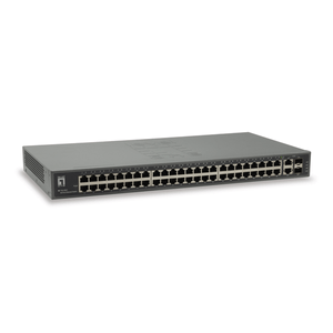 SWITCH LEVEL ONE 50-Port Fast Ethernet Switch, 2 x Gigabit SFP/RJ45 Combo