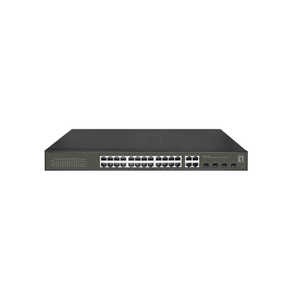 SWITCH SEMIGESTIONABLE LEVEL ONE HILBERT 24P POE 10/100/1000 380W +4P SFP COMBO 10/100/1000 CARCASA