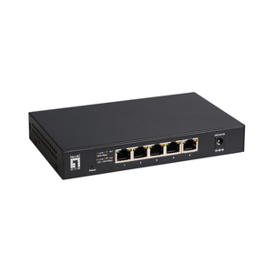 SWITCH-NO-GESTIONABLE-LEVEL-ONE-GEU-0525-5P--2.5GbE-CARCASA-METAL-NO-RACK