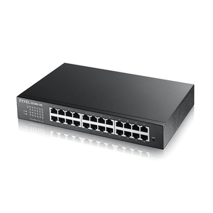 GS1900-24E-v3--24-puertos-GbE-L2-Smart-Switch--escrtorio-sin-ventilador.-IPv6--VLAN.-No-gest-en-Nebula.-Cable-CA-kit-de-montaje-pared-y-rack