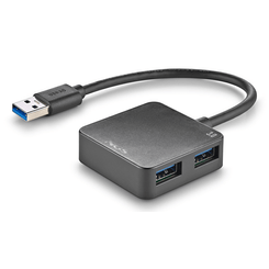 HUB  USB 3.0 NGS IHUB TINY 3.0 4xUSB-A CABLE INTEGRADO COLOR NEGRO