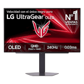 MONITOR LG, 27 PULGADAS, 27GX704A-B, 68,6 CM, 2560 X 1440 PIXELES, QUAD HD, OLED, 0,03 MS, NEGRO