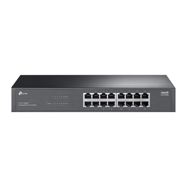 SWITCH NO GESTIONABLE TP-LINK LS1016G 16P 16xLANGb MONTAJE EN RACK