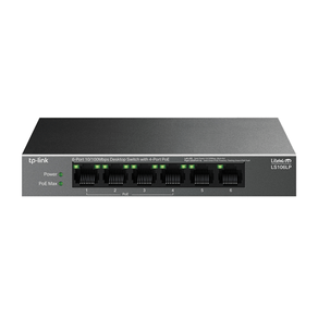 SWITCH-NO-GESTIONABLE-TP-LINK-LS106LP-LITEWAVE-6P-10-100-4P-PoE--SOBREMESA-CARCASA-METAL-NO-RACK