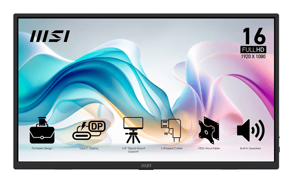 MSI PRO MP165 E6 15.6" LED IPS Full HD HDMI Altavoces