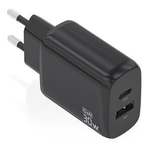 CARGADOR-AISENS-GAN-30W-1XUSB-C-PD3.0-QC4.0-1XUSB-A-QC3.0-NEGRO