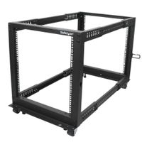 Miniatura 2 de STARTECH  Rack de Marco Abierto con Profundidad Ajustable de 4 Columnas 12U y 19 Pulgadas con Ruedas/Niveladores y Anillas de Gestión de Cableado - Ar