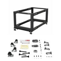 Miniatura 7 de STARTECH  Rack de Marco Abierto con Profundidad Ajustable de 4 Columnas 12U y 19 Pulgadas con Ruedas/Niveladores y Anillas de Gestión de Cableado - Ar