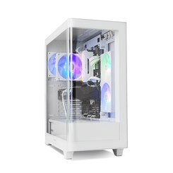 NOX Semitorre HUMMER ETHER  Cristal Curvo Blanco