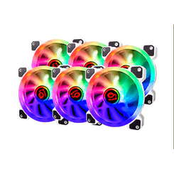 TALIUS IRIS SPECTRUM ARGB/CRONOS -KIT DE 6 VENTILADORES 120 MM  COLOR BLANCO