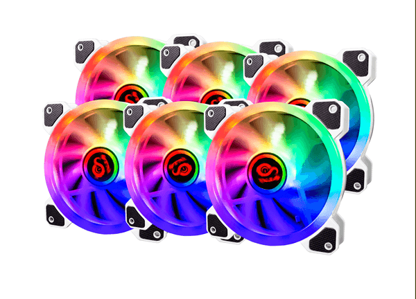 TALIUS IRIS SPECTRUM ARGB/CRONOS -KIT DE 6 VENTILADORES 120 MM COLOR BLANCO
