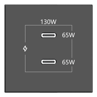 Miniatura 1 de KRAMER CONNECT - ROOM CONNECTIVITY BLACK 2 PORTS USBC 130W (