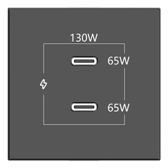KRAMER CONNECT - ROOM CONNECTIVITY BLACK 2 PORTS USBC 130W (