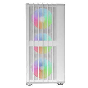 CAJA ATX SEMITORRE GAMING MARS GAMING MCVAULTW FRONTAL BLANCO MALLA VERTICAL 4x120mm ARGB 3xPCI VERT