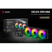 Miniatura 6 de Savio VELOX 360 MM sistema de refrigeraci  n para ordenador Procesador Sistema de refrigeraci  n l  quida todo en uno 36 cm Negro 1 pieza s