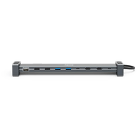 Miniatura 1 de Hama Dock Station, 9 Puertos (4 x USB-A+ 2 USB-C + 2 x HDMI + Ethernet), 5Gbps, Aluminio