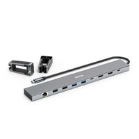Miniatura 9 de Hama Dock Station, 9 Puertos (4 x USB-A+ 2 USB-C + 2 x HDMI + Ethernet), 5Gbps, Aluminio