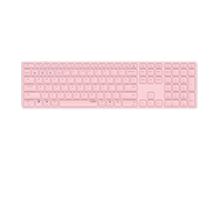 Miniatura 1 de TECLADO RAPOO WIRELESS Y BLUETOOTH E9800M 2.4GHz BT 3.0 5.0 DISE??O ULTRAFINO BATERIA ROSA
