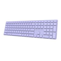 Miniatura 5 de TECLADO RAPOO WIRELESS Y BLUETOOTH E9800M 2.4GHz BT 3.0 5.0 DISE??O ULTRAFINO BATERIA LILA