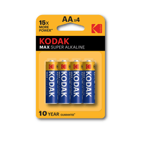 Miniatura 1 de PILAS AA KODAK SUPER ALCALINA MAX LR6 2800 mAh PACK 4 UNIDADES  (ecotasas incluidas) 30952867