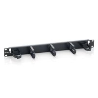 Miniatura 2 de PANEL ORGANIZADOR DE CABLES COLOR NEGRO 1U PARA ARMARIO RACK 1 UD