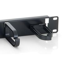 Miniatura 7 de PANEL ORGANIZADOR DE CABLES COLOR NEGRO 1U PARA ARMARIO RACK 1 UD