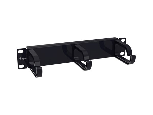 PANEL ORGANIZADOR DE CABLES 1U PARA ARMARIO RACK 10" COLOR NEGRO