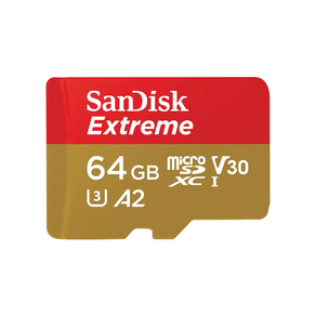 SANDISK-EXTREME-MICROSDXC-64GB---SD-ADAPTER---1-YR-RESCUEPRO-DELUXE-UP-TO-170MB-S---80MB-S-READ-WRITE-SPEEDS-A2-C10-V30-UHS-I