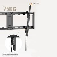 Miniatura 4 de SOPORTE DE PARED FIJO INCLINABLE EQUIP 650361 PARA PANTALLAS 43" - 95" VESA MAX. 800x400 75Kg