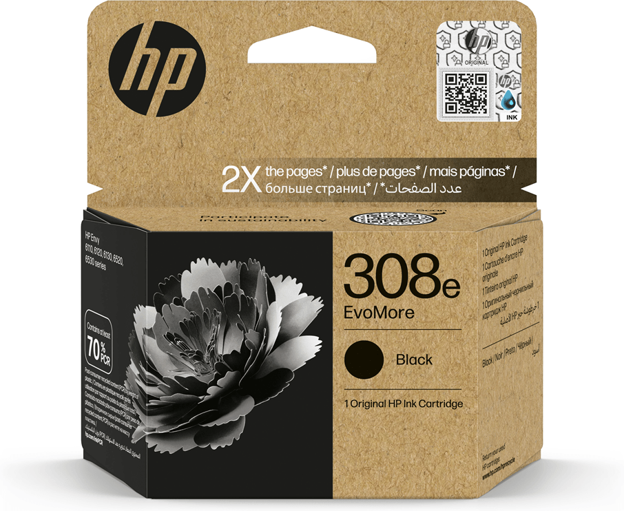 HP/Ink 308e EvoMore BK Original Ink Cart