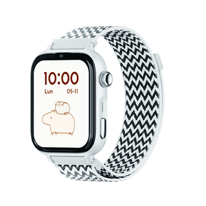 SaveFamily-SaveWatch-Plus-2-Reloj-Inteligente-para-ni--os-4G-Esfera-Blanca-correa-Tela-Zig-Zag