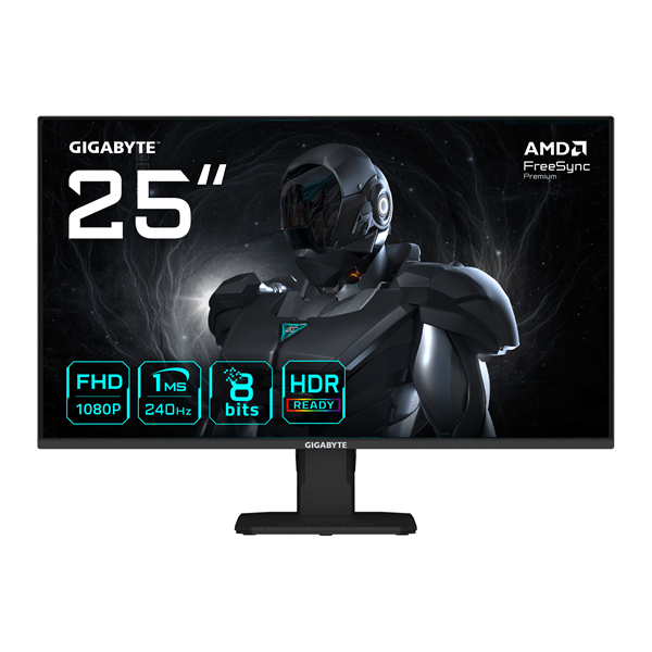 Gigabyte Monitor 25" Gs25f2a,Ss Ips,1920X1080(Fhd),0.09Pp,1000:1,1Ms,240Hz,2Hdmi+1Dp,Altavoces