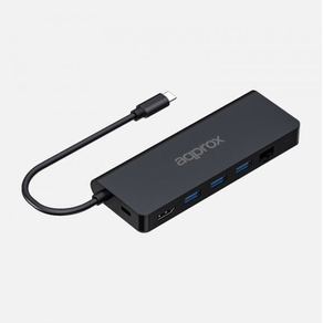 DOCKING-USB-C-APPROX-APPC53-A-1xHDMI-4K-3xUSB-A-3.0-1xLECTOR-TARJETAS-SD-MICROSD-1xUSB-C-PD-100W