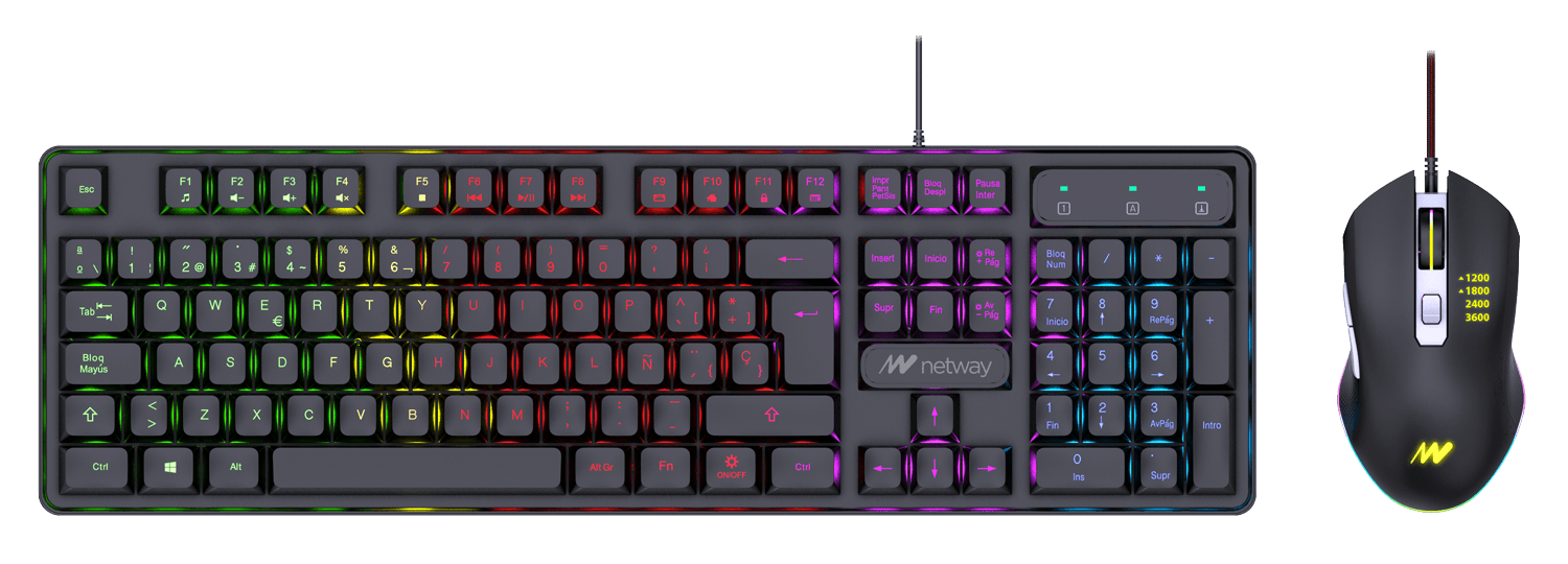 TECLADO + RATON NETWAY GAMING RGB XK301