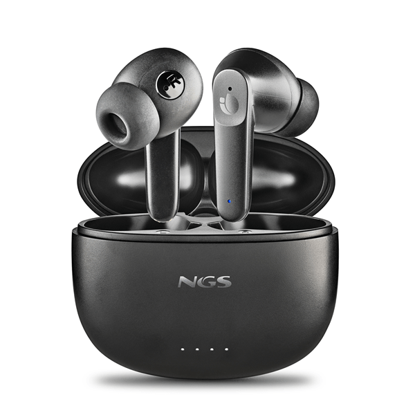 AURICULAR INTRAUDITIVO BLUETOOTH NGS ARTICA HUSH TWS BT 5.3 ANC ENC 16h MICROFONO CONTROL TACTIL NEG