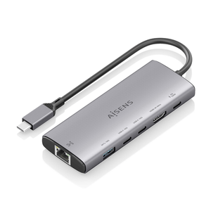 AISENS-USB-C-Dock-6-en-1--USB-C-a-1xHDMI--1xRJ45--1xUSB-A-10G--2xUSB-C-10G--1xUSB-C-PD--Gris--20cm