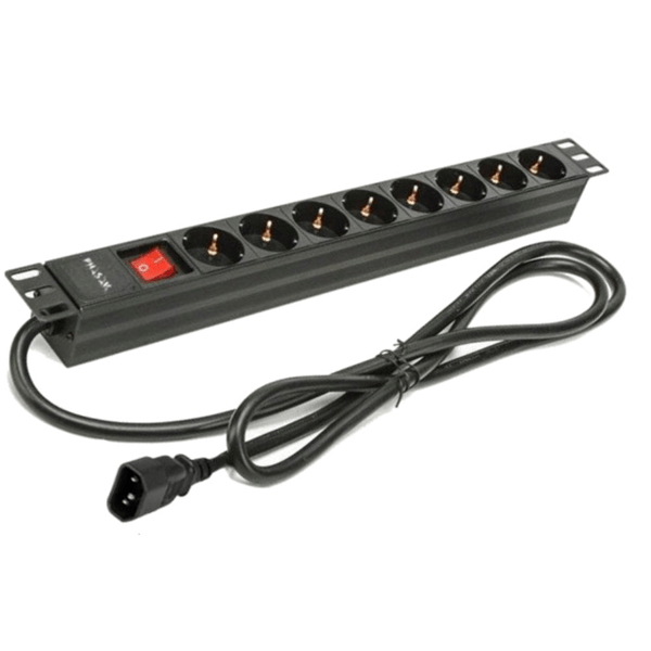 Phasak Regleta 19 8 tomas SFO C14 con interruptor 2 m BNS 3535
