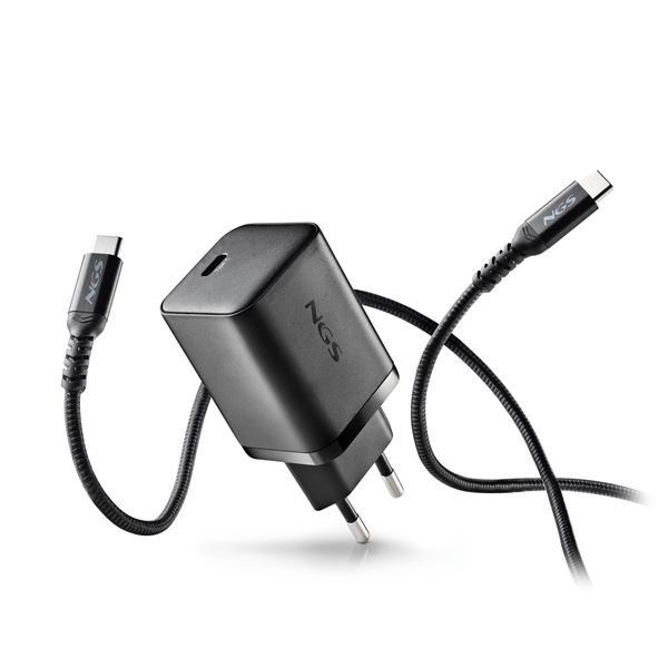 CARGADOR DE PARED NGS BUD 65W GaN 1xUSB-C INCLUYE CABLE DE CARGA