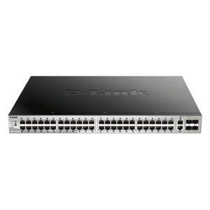 SWITCH-GESTIONABLE-L3-D-LINK-STACKABLE-DGS-3130-54PS-E-48P-POE--370W--GIGA---2P-10G---4P-10G-SFP-