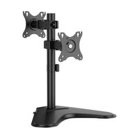 Miniatura 2 de AISENS Soporte de Mesa Eco Inclinable y Rotable para 2 Monitores POS 8kg de 17  32   Negro