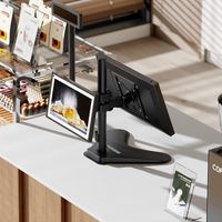 Miniatura 5 de AISENS Soporte de Mesa Eco Inclinable y Rotable para 2 Monitores POS 8kg de 17  32   Negro