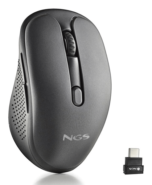 MOUSE NGS EVO MIX LASER INALAMBRICO MULTIMODO RECARGABLE Y SILENCIOSO USB-C